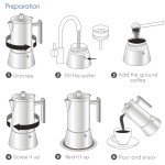 Easyworkz Diego Espresso Maker - 6 Cup Stainless Steel
