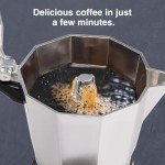 9-Cup Italian Espresso Maker for Stovetop Brewing