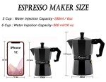 RAINBEAN 3-Cup Italian Stovetop Espresso Maker