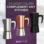 bonVIVO Intenca Stainless Steel Moka Pot – 300ml