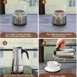 Godmorn 6-Cup Stovetop Espresso Maker Moka Pot