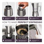 bonVIVO Intenca Stainless Steel Moka Pot – 300ml