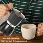 JingleChoo 6-Cup Stovetop Espresso Maker - Black