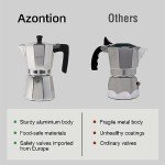 Azontion 6-Cup Aluminum Moka Pot Espresso Maker