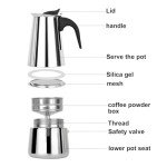 Stainless Steel Stovetop Espresso Maker - 6 Cup