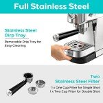 Casabrews 20 Bar Stainless Steel Espresso Machine
