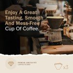 Edesia Espresso Cone Coffee Filters - 300 Pack
