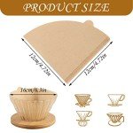 Unbleached Coffee Filter Papers for V60 Drippers - 140 Pcs