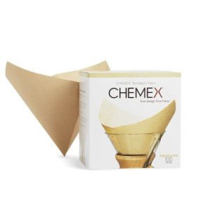 Chemex Unbleached Square Coffee Filters, 100 Count