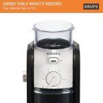 Krups Expert Burr Automatic Coffee Grinder - Black/Silver