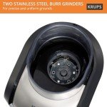 Krups Expert Burr Automatic Coffee Grinder - Black/Silver