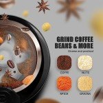 Aigostar Electric Coffee Grinder with Stainless Steel Blades