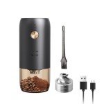 ELMWAY Portable Electric Burr Coffee Grinder - Black