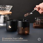 ELMWAY Portable Electric Burr Coffee Grinder - Black