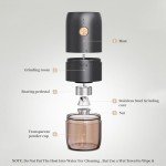 ELMWAY Portable Electric Burr Coffee Grinder - Black