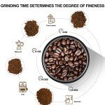 LINKchef Electric Coffee and Spice Grinder, Black