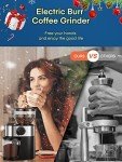 FOHERE Electric Burr Coffee Grinder with 18 Settings