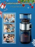 FOHERE Electric Burr Coffee Grinder with 18 Settings