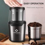 LINKchef Electric Coffee and Spice Grinder, Black