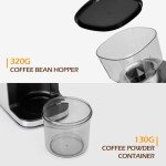 Aigostar Electric Conical Burr Coffee Grinder