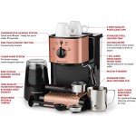 Espresso & Cappuccino Maker Set with Grinder