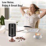 MOVNO Portable Electric Coffee Grinder with 40 Settings