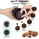 VECH Portable Electric Burr Coffee Grinder
