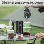 MOVNO Portable Electric Coffee Grinder with 40 Settings
