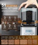 Homtone Adjustable Electric Coffee Grinder, 51 Settings