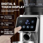 AMZCHEF Electric Coffee Grinder with 24 Grind Settings