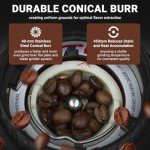 AMZCHEF Electric Coffee Grinder with 24 Grind Settings