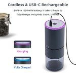 Electric Burr Coffee Grinder with USB Rechargeable Feature