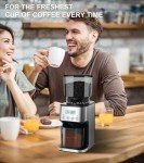 Homtone Adjustable Electric Coffee Grinder, 51 Settings