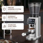 AMZCHEF Electric Coffee Grinder with 24 Grind Settings