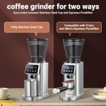 AMZCHEF Electric Coffee Grinder with 24 Grind Settings