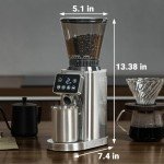 AMZCHEF Electric Coffee Grinder with 24 Grind Settings