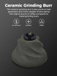 SimCoker Portable Manual Coffee Grinder with Adjustable Settings