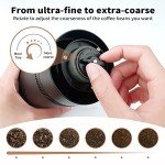 Portable Electric Burr Coffee Grinder - USB Rechargeable