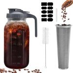 64oz Cold Brew Coffee Maker with Filter & Handle