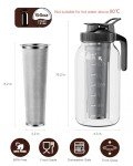 64oz Cold Brew Coffee Maker with Stainless Steel Filter