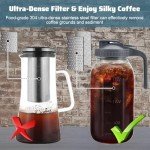 64oz Cold Brew Coffee Maker with Filter & Handle