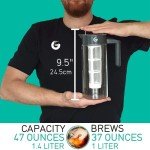 Coffee Gator Cold Brew Maker – BPA-Free, 1.4L