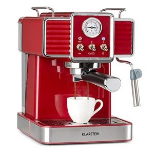 Klarstein Gusto Classico Espresso Maker in Red
