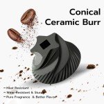 Mini Electric Burr Coffee Grinder with Adjustable Settings