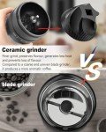 MOVNO Portable Electric Coffee Grinder with 40 Settings