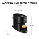 Nespresso Vertuo Pop Coffee Machine, Liquorice Black