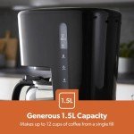 GEEPAS 1.5L Programmable Drip Coffee Maker