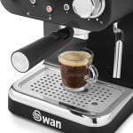 Swan Retro Espresso Machine with Milk Frother