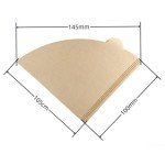 ZHIYE 100PCS Unbleached Coffee Filter Papers Size 01