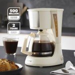 GEEPAS 750ml Fast Brewing Coffee Maker with Reusable Filter